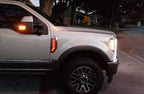 iJDMTOY Sports Red LED Background Illumination Kit Compatible with 2017-2021 Ford F250 F350 F450 Super Duty Side Fender Chrome Emblem