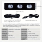 Car Interior Ambient Lights,4Pcs 12LED USB Plug-in RGB Multicolor Star Atmosphere Lights for Car Carpets Under Dash LED Accent Lighting Kit with Sound Active and Remote Control DC 5V