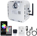 AKEPO Car Home 32W Twinkle Fiber Optic Light Engine, Bluetooth APP Control+Music Activated+28-Key Remote Control for Fiber Optic Star Ceiling