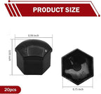 20 Pcs Wheel Nut Covers for Hyundai Palisade 2020 2021 2022 2023 2024, Hex Lug Nut Caps Waterproof Protective PP Plastic Auto Hub Screw Protector Accessories,Red-19mm