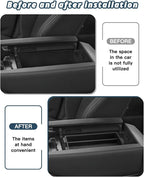 Ruiya 2024-2025 2026 TX350 Center Console Organizer for Lexus TX350 Accessories ABS Double Layer Armrest Console Organizer Compatible with 2024 2025 2026 Lexus TX 350 All Trims(2Packs)
