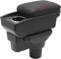 YJYWZH Car Armrest Storage Box for Hyundai Accent Solaris Verna 2017-2020 Double-Layer Car Center Console Armrest Box with 6 USB Ports and Cup Holder for Car Accessories(Red Thread)