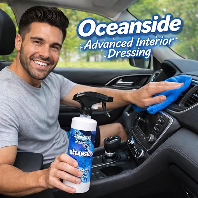 Winter White Oceanside Advanced Interior Dressing – Car Dashboard Cleaner & Protectant, Vinyl Plastic Rubber Conditioner, Non-Greasy Interior Spray for Dash, Panels & Consoles – 16 oz (Pack of 1)