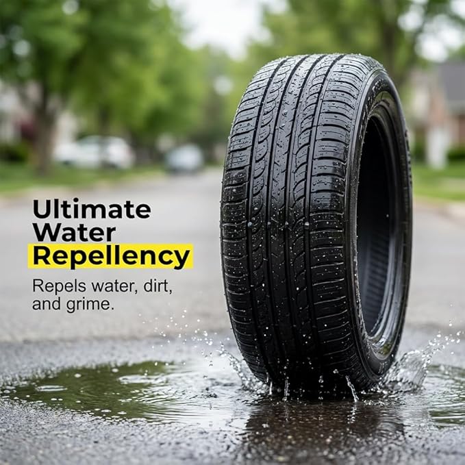 Car Tire Shine with Sponge, Tire Coating Paste Tire Polishing Paste, Long-Lasting Wet Gloss Tire Dressing for Cars Trucks Motorcycles RVs, Easy Apply Wheel Shine (3)