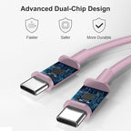 USB C Charger Type C Charger Fast Charging 10FT 45W Samsung Chargers 2-Pack with iPhone Air/17/17 Plus/17 Pro/17 Pro Max/16/16 Plus/16 Pro/16 Pro Max/15/15 Pro Max/iPad Pros/Galaxy S25 S24(Pink)