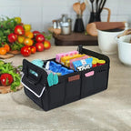 titiyiof Trunk Organizer For Suv & Sedan,Car Organizers and Storage, Waterproof Collapsible & Adjustable Straps,70L Sturdy Car Organization for Car Accessories, Tools,Sundries (Black B, Large-A)