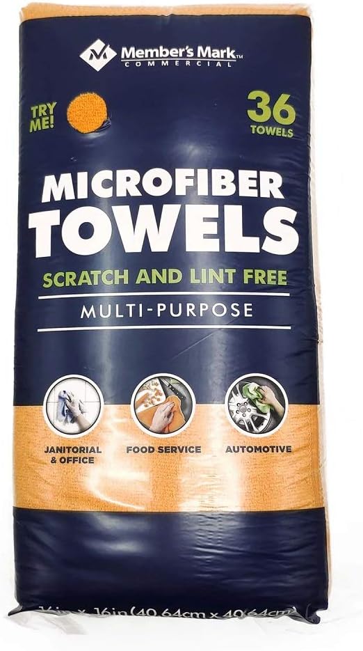 Juniqeen Member's Mark Microfiber Towels, Assorted Colors (36 ct.) (Orange)