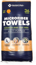 Juniqeen Member's Mark Microfiber Towels, Assorted Colors (36 ct.) (Orange)