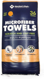 Juniqeen Member's Mark Microfiber Towels, Assorted Colors (36 ct.) (Orange)
