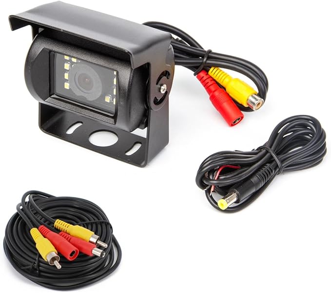 RCA Backup Camera Heavy Duty IR Night Vision Waterproof for Trucks Car Vehicle Trailer Truck Van Tow rv Replacement Universal Auto Rear View Backup Camera with Cable 33ft