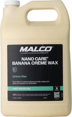 Malco Nano Care Banana Creme Wax - Deep Gloss Shine and Long-Lasting UV Protection/For Automotive, Marine and Industrial Finishes / 1 Gallon (197701)