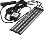 Atmosphere LED Car Lights,4pcs 48 LEDs RGB Bluetooth APP Control Car Interior LED Strip Music Lighting Kits for DIY Indoor Party.Car Cigarettet,DC 12V.