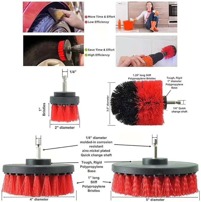 21PCS Car Detailing Brush Kit Multifunction Car Cleaning Brush for Wheel Exterior Interior Auto Detailing Brushes Set Home Shutter Cleaning Brush Set