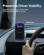 Phone Mount for Tesla Model Y Juniper 2025-2026, Magnetic Phone Holder for Tesla Model 3 Highland 2024-2026, Hide Design Easy to Install, Suitable for iPhone & All Phones with Magnetic Sheet