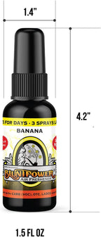 BluntPower (Banana, 1 Pack) Concentrated Air Freshener for Room and Car Spray - Oil-Based Diffuser Spray Bottle - Long-Lasting Bathroom Spray, Car Freshener, & Odor Eliminator Spray