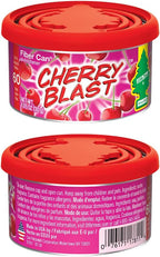LITTLE TREES Car Air Freshener | Fiber Can Provides Long Lasting Scent for Auto or Home | Recycled Fiber | Cherry Blast, 4 Air Fresheners