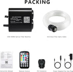 Upgraded 20W Starlight Headliner Kit Twinkle+Sound Activated 900pcs 0.03in 9.8ft Cable Fiber Optic Light APP/Remote Control for Car Home Star Ceiling Decoration