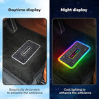 Car LED Lights for Floor Mats, Interior Car LED Strip Lights with App Control, Luminous Ambient Neon Lighting Kits, Universal Automotive Floor Mats (Rhombic - USB, 4)