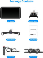 AUTO-VOX Backup Camera for Truck Plug and Play: 4.8" 1080P Stable Signal Clear Night Vision Rear View Camera System, IP69K Waterproof 3X Zoom Back Up Camera for Car SUV Pickup Van