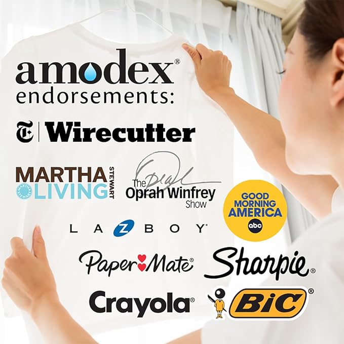 Amodex Ink & Stain Remover for Clothes, Leather and Skin - Removes Ink, Ballpoint, Sharpie, Grease and More, Works on Set-in Stains, Gentle but Powerful, 4oz/120ml Bottle (Pack of 2)