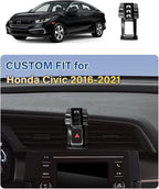 SKYLOTEC Phone Mount for Honda Civic 2016-2021, Magnets Wireless Charger Phone Holder Compatible with MagSafe, 7/8-Inch Screen Cradles Bracket for Cell Phones
