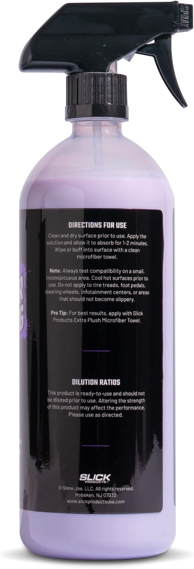 Slick Products Multi-Surface Exterior Dressing – Restores, Protects & Shines Vinyl, Rubber & Plastic – Non-Greasy Silky Finish with Fresh Grape Scent – 32 oz.