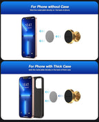 [2 Pack Magnetic Phone Mount,[Upgrade Magnet] Magnetic Phone Holder for Car, Dashboard Phone Holder Mount 360 Adjustable,Car Mount for iPhone Samsung etc All Smartphones (Gold)