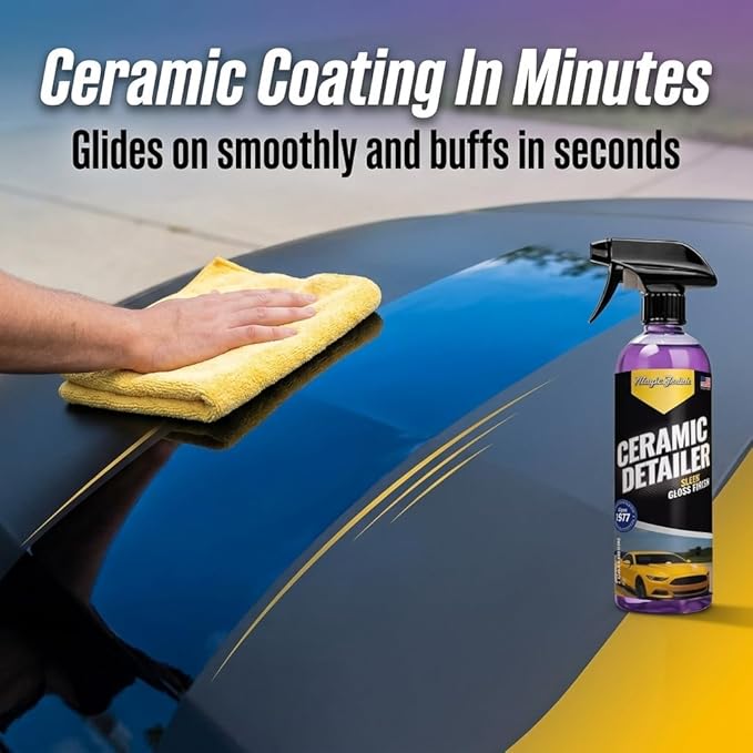 Magic Finish Ceramic Detailer (1 Gallon) – High-Gloss Ceramic Spray Coating for Sleek Glossy Finish and Paint Protection – Car Detailing Supplies for Waxed Painted and Coated Surfaces