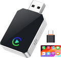 Wireless CarPlay Adapter for iPhone, 2026 Upgraded 2-in-1 Android Auto CarPlay Wireless Adapter, Convert Wired to Wireless, Fast & Stable, Plug & Play, Compatible with Factory Wired CarPlay Cars 2016+