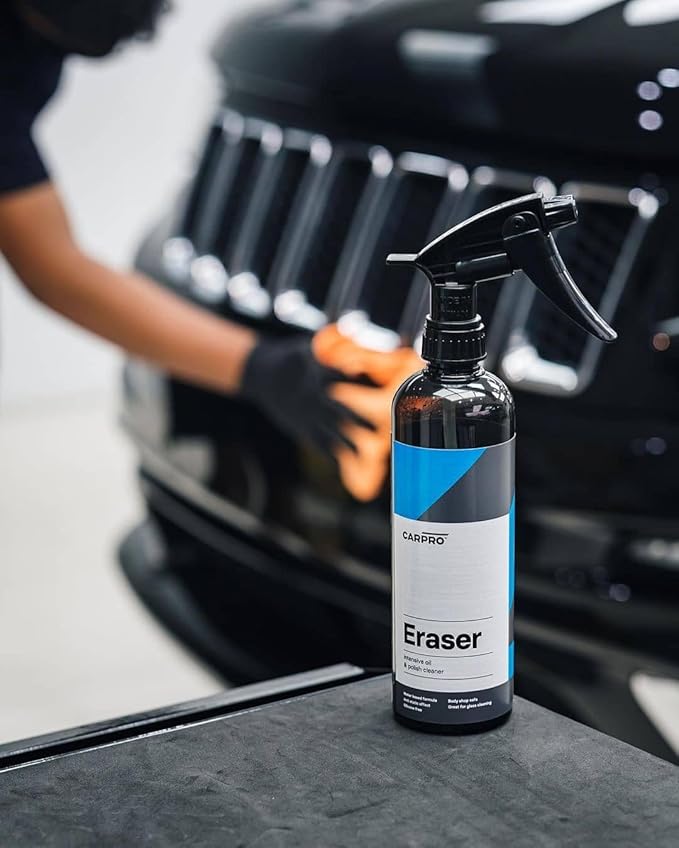 CARPRO Eraser Polish & Oil Remover - Ceramic Coating Prep, Complete Removal of Polishing Oils for Application of CQUARTZ Ceramic Coat, Anti-Static, Dust Free, No Silicone - 500mL (17oz) and Sprayer