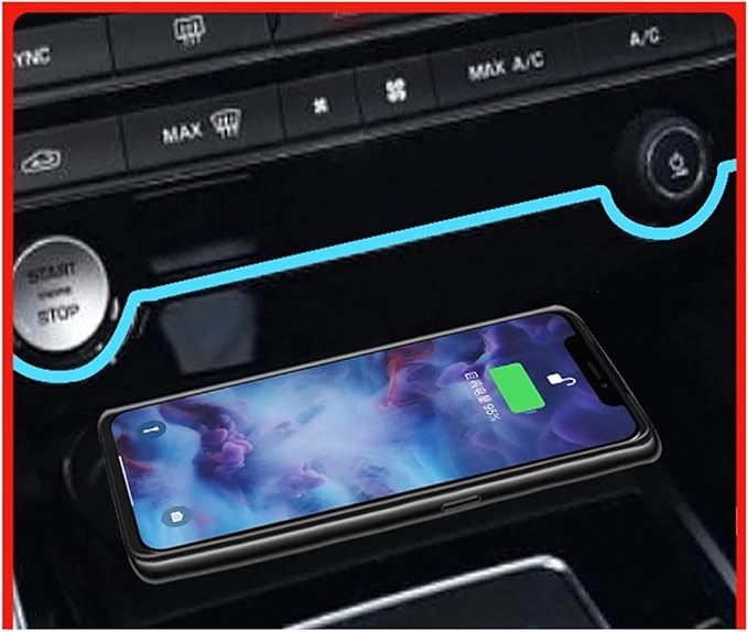 Phone Holder Wireless Charging Pad Fit for Jaguar F Pace XE XF X260 XFL Charger Fast Charge Adapter Mobile Holder Car Accessories Interior Practical(Color:No Lighter)