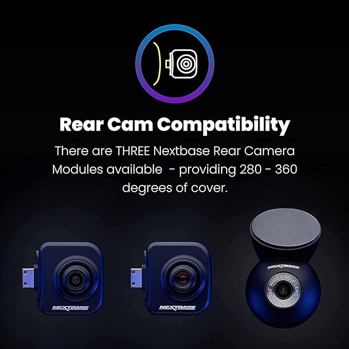 Nextbase 622GW Dash Cam with Rear Window Cam and 256GB Micro SD Memory Card Bundle - Dash Cam Front and Rear with True 4K 30fps UHD Auto Record, Wi-Fi, GPS, Bluetooth, Alexa, Parking Mode