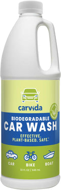 Carvida Biodegradable Car Wash, Non-Toxic, Low-Foam, Environmentally-Friendly Plant-based Concentrate, 32oz
