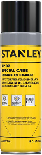 STANLEY AP 92 Engine Cleaner Spray - 12x12 Fl. oz., Automotive Degreaser Spray,Use for Tight Spaces, Non-corrosive - 1 Pack