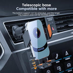 Super Wireless Car Charger Universal Windshield Auto Clamping Car Mount 15W/10W/7.5W/5W Fast Charging Car Phone Mount for iPhone 16 15 14 13 12 Pro Max 11 XS Samsung Galaxy S24 Ultra S23 S22 S21 S20