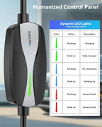 SEGUMA Level 1/2 EV Charger, 16Amp Electric Car Charger 25FT Cable with NEMA 6-20 Plug and NEMA 5-15 Adapter, Home Mobile EV Charging Station for J1772 BEVs/PHEVs 110V-240V(Black)