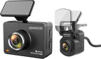 KENWOOD DRV-A510WDP Dash Cam Front and Rear with GPS, Full HD Dash Camera for Cars, Trucks & RVs, Bluetooth & WiFi Support, Loop Recording, G Sensor, Motion Detection