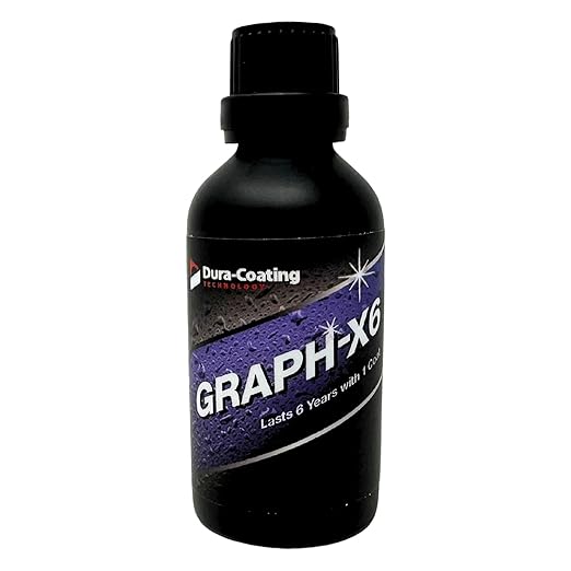 DURA-COATING TECHNOLOGY, Graph-X6-10H Graphene Coating, Ceramic Nano Coating for Car Detailing, Maximum Shine & Longevity, 6 Years of Car Protection - 30ml Bottle of Graphene Coating