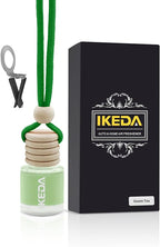 Ikeda Car Air Freshener: Hanging Car Smell Air Freshener | 10ml Hanging Car Perfume | Long Lasting Fragrance | Strong Scents Diffuser for Auto Home (Green tea|Circular)