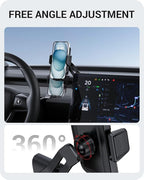 BASENOR Tesla Phone Mount for 2020-2024 Model Y & 2017-2023 Model 3 Screen-Safe Holder with Strong Adhesion, 360° Rotatable Cell Phone Stand, Must-Have Interior Accessories for All Phones