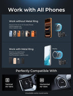 LISEN for MagSafe Car Mount, Magnetic Phone Holder for Car Air Vent Phone Mount, Hands Free Car Phone Mount Phone Holders for Your Car Accessories for Women Men for iPhone 17 Pro Max 16 15 14 13