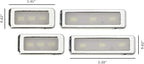 iJDMTOY 4pc Universal Fit Xenon White LED Interior Ambient Lighting Kit for Under Dashboard, Seat, Foot Area, Trunk/Cargo Area Decoration