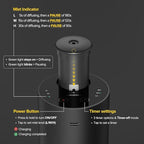 Waterless Essential Oil Diffuser for Home Aromatherapy Scent Diffusers with 3 Timer Settings or Timer-Off, 3 Mist Levels for Car Room Studio Office, ANX Premium Metal Black and Gold 2 Pack