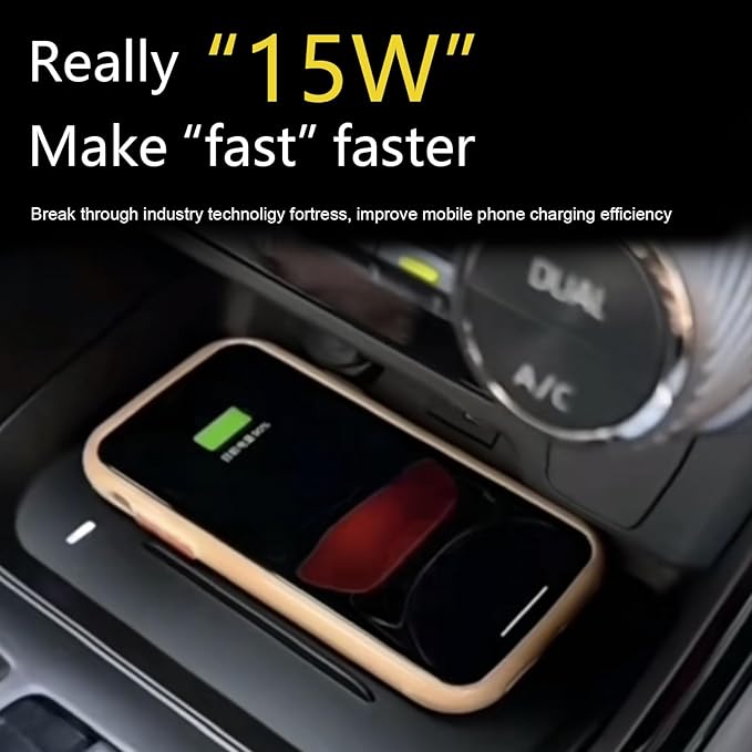for Toyota RAV4 2020-2025 Car Center Console Phone Charger Fast Wireless Charger Charging Plate Charging Holder