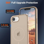 SUPFINE Magnetic for iPhone 17e Case/iPhone 16e Case (Compatible with MagSafe)(Military Grade Drop Protection) Slim Translucent Matte Shockproof with Anti-Fingerprint Phone Case 2025,Desert Gold