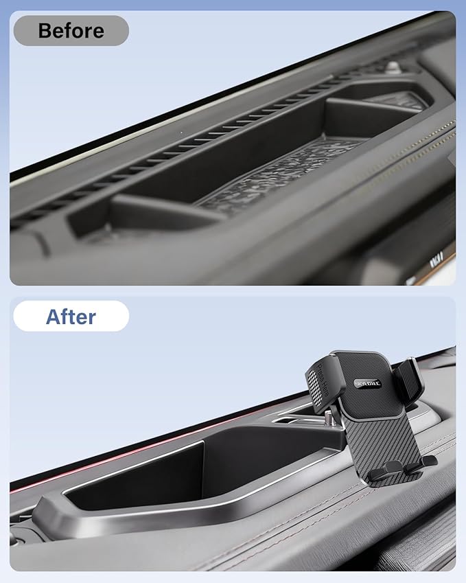 SKYLOTEC Phone Mount for Jeep Wrangler JL JLU 2018-2023/Gladiator JT 2020-2023 Accessories Automobile Cradles, Dashboard Mount Phone Holder Dash Tray Not Block Air Vent (Only for 4X4, Not for 4XE)