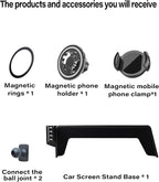 Magnetic Car Phone Mount for Toyota Prius 2023-2026 Accessories, for MagSafe Strong Magnets Cell Phone Holder 12.3-Inch Touch Screen Cradles, with Portable Phone Gripper 360° Rotation