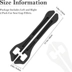Car Seat Gap Filler 2-Pack, Universal Car Seat Gap Filler Organizer, Seat Gap Plug – Fills Gap Between Seat & Console (Premium Black)