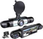 Wireless Dash Cam Front and Rear Camera System,360° 4 Channel Dash Cam 1080p Full View Car Dashcam System,Night Vision,Loop Recording,Parking Monitor,for Taxi,Fleet,Family Vehicles