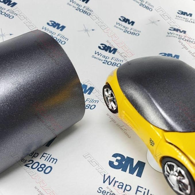 3M Car Wrap Roll 2080 Satin Dark Gray | S261 | (5ft x 1ft (5 Sq/ft)) | Automotive Vinyl Wrap for Cars - Car Interior Wrap & Exterior | w/Free Instawraps Pro Glove